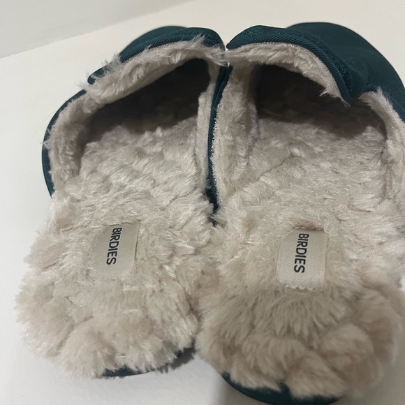 Birdies - The Phoebe - Emerald Faux Fur Slippers - Picture 9 of 11